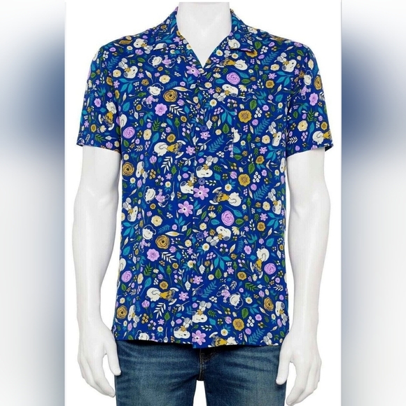 Peanuts Other - Men's Peanuts Short Sleeves Woven Shirt Size XL